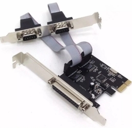 14668 - PLACA SERIAL PCI EXPRESS COM 2 PORTAS SERIAL 1 PARALELA