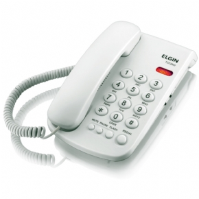 10118 - TELEFONE ELGIN COM CHAVE BRANCO TCF 2000