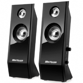 2114 - CAIXA DE SOM MULTILASER 10W RMS BLACK PIANO